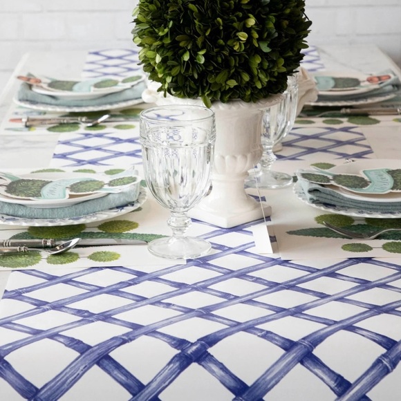Hester & Cook Blue Bamboo Paper Table Runner, 25 Feet - Picture 5 of 7